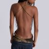 Jaded London Ayla Backless Plunge Wrap Top | Crop Tops