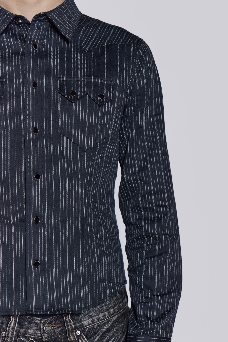 Jaded London Pinstripe Bronco Shirt | Tailoring