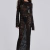 Jaded London Black Metallic Umbra Maxi Dress | Beach Cover Ups