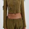 Jaded London Devon Linen Cargo Shirt | Long Sleeve Tops