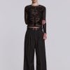 Jaded London Black Pinstripe Goliath Pants | Tailoring