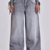 Jaded London Washed Grey Colossus Jeans | Baggy Jeans