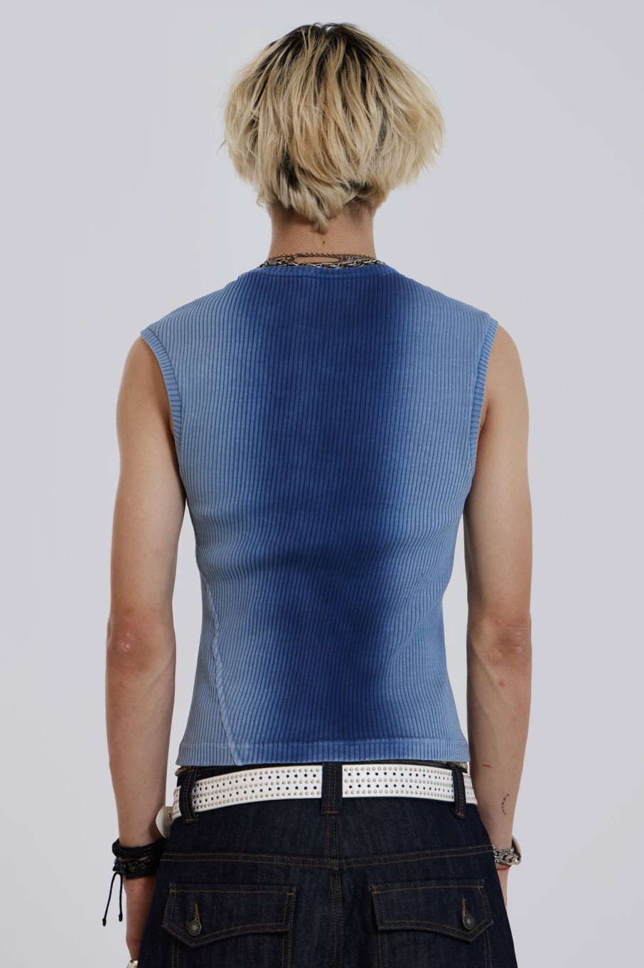 Jaded London Blue Glare Tank | Vests