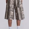 Jaded London Boa Snake Print Colossus Jorts | Jeans