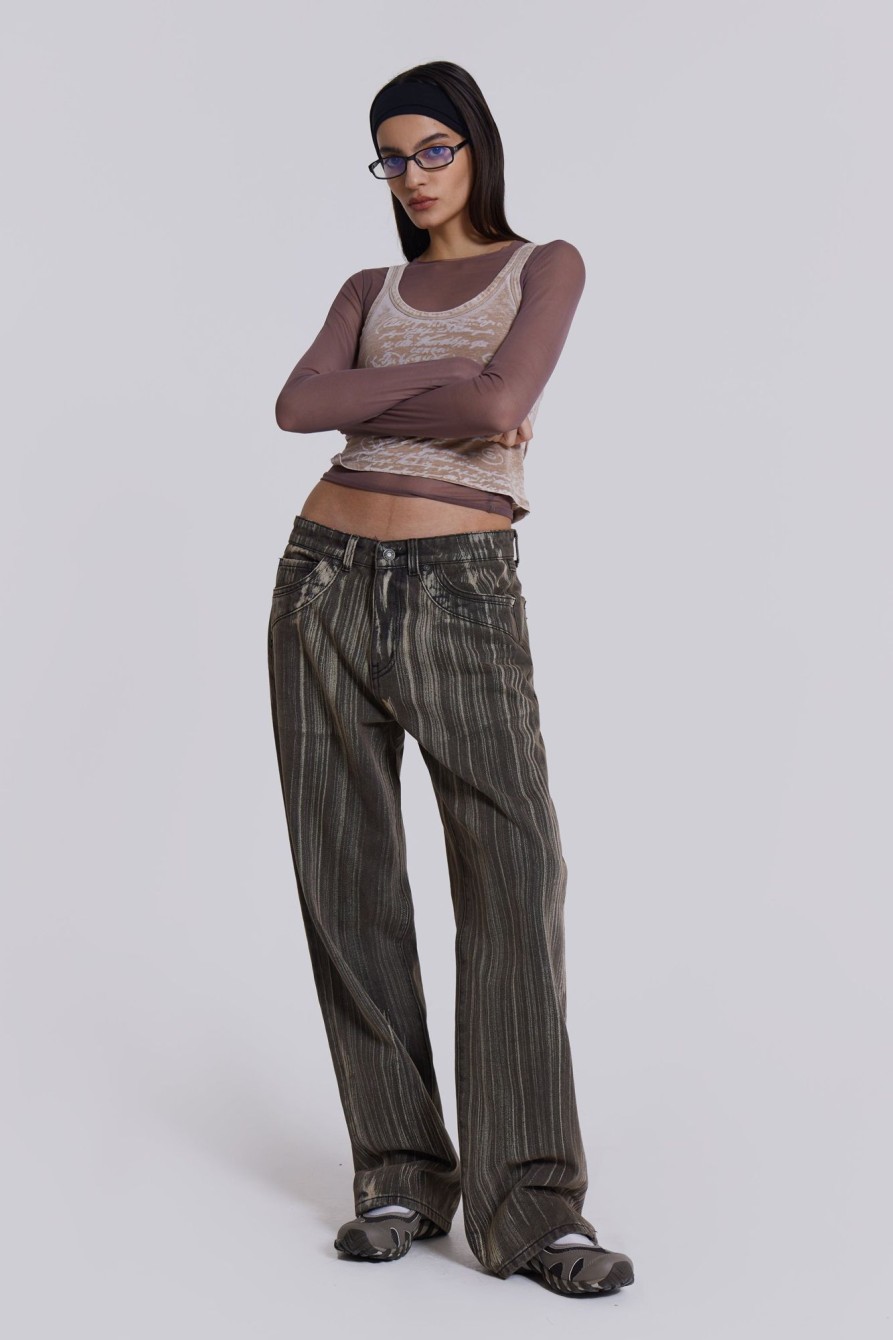 Jaded London Jana Stripe Jeans | Statement Jeans