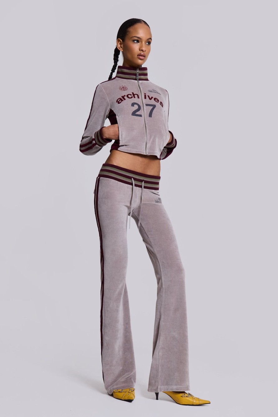 Jaded London 27 Velour Track Top | Outerwear
